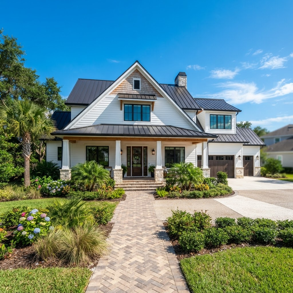 Newly built custom farmhouse home